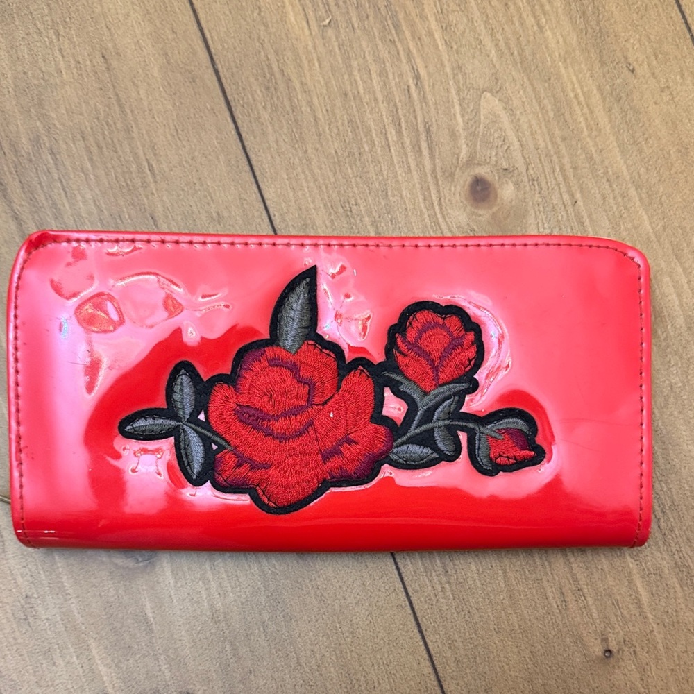 Red Floral Women's Wallet